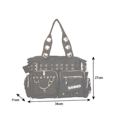 Banned - Handcuff Handtas - Zwart